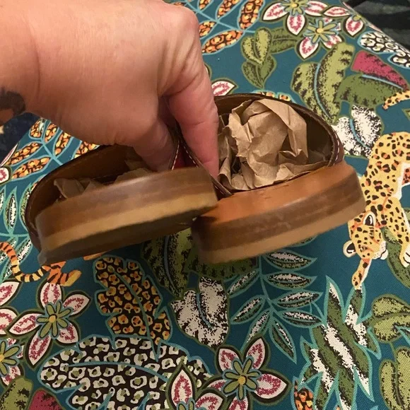 Sold Out M. Gemi Made In Italy Rare Dark Red Leather Lorenza Sandal - Picture 9 of 10